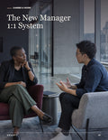 New Manager 1:1 System workbook cover showing colleagues in a thoughtful one-to-one conversation
